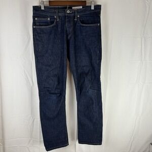 Gustin Jeans Mens 33x29 Blue Selvedge Skinny Fit California Denim Button Fly USA